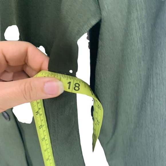 Vintage 90s Olive Green Longline Blazer Medium - Picture 6 of 9